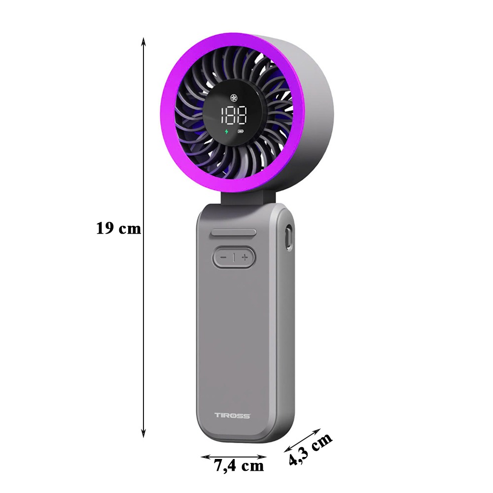 Tiross TS3422 kích thước 19 × 7.4 × 4.3 cm — nhỏ gọn bỏ túi